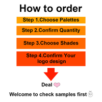 Produsen Label Pribadi Grosir Kosmetik Riasan Desain Kemasan Kustom Anda Sendiri Palet Eyeshadow Berpigmen Eye Shadow