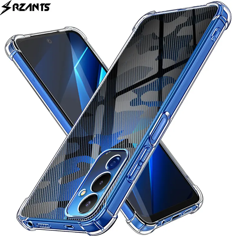 Rzants For Tecno Pova 4 Pro Pova Neo 2 Slim Thin Case Cover TPU Half Clear Camouflage Air Shockproof Phone Casing