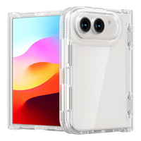 Étui de téléphone blindé 3 en 1, hybride PC TPU, antichoc, transparent, protection pour iPhone 18 DUO 16