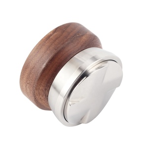 Eco-Friendly Solid Wood Handle Espresso Distribution Tool Stainless Steel Coffee Leveler - Product Image 3