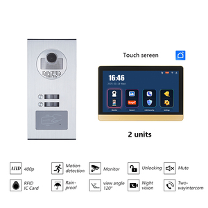 Système d'<span class=keywords><strong>interphone</strong></span> vidéo IP premium à <span class=keywords><strong>2</strong></span> boutons avec écran haute définition de 10 pouces pour propriétés de luxe - Product Image 2