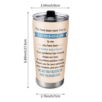 Mug de voyage isotherme personnalisé de 20 oz en acier inoxydable 18/8, anti-transpiration, cadeau d'affaires pour papa