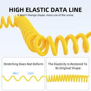 Câble de charge rapide rétractable en gros 240W, cordon de chargeur enroulé pour voiture, câble USB C durable compatible avec iPhone 17 15 - Product Image 4