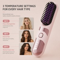 Brosse lissante sans fil Torlin New Mini, taille mini, batterie 3600mAh, chargeur, technologie MCH, 160 180 200°C, revêtement en protéines végétales