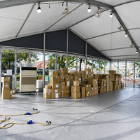 Carpa para Eventos con Paredes de Vidrio, Estructura de Aluminio de Gran Envergadura con Techo de PVC para Exposiciones, Salas de Exhibición, Hostelería y Eventos Comerciales