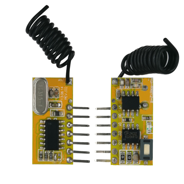 433MHZ Learning Code EV 1527 Superheterodyne Decode RF Wireless Transmitter Receiver Module for Door