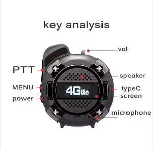 DF0828 Walkie Talkie 4G para Deportes al Aire Libre, Ciclismo en Grupo, Conducción, con Altavoz de Anillo, Dispositivos Electrónicos Portátiles y Prácticos - Product Image 1