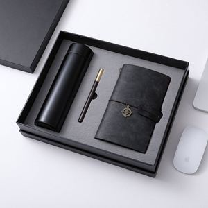 Wholesale Promotional Corporate Gift Custom A6 Refillable <b>Notepad</b> Diary With Pen and Stainless Steel Water Bottle Box Set - Product Image 1