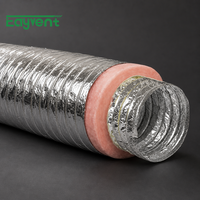 Tuyau de ventilation flexible isolé pour systèmes de chauffage, refroidissement, évacuation et distribution d'air, avec isolation en feuille d'aluminium