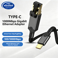 Groothandel OEM USB-C Ethernetkabel 1000 Mbps USB Type-C naar RJ45 Ethernetkabel voor tablet, laptop, desktop Gigabit netwerkkabel