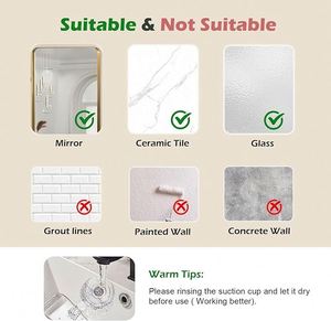 Panier de Douche Transparent à Ventouse, Organisateur Mural pour Douche, Étagère de Salle de Bain à Fixation Murale (Grand) - Product Image 6