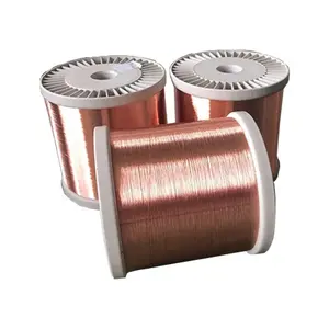 Alambre de aluminio revestido de cobre CCA de 0,15-1,5mm de la mejor calidad para cable eléctrico