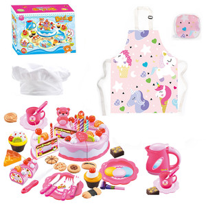 En stock aux États-Unis : Ensemble de jouets de cuisine en plastique pour enfants avec tablier et légumes, pour jeu d'imitation et de rôle, cadeau de cuisine - Product Image 4