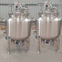 Réservoir de mélange horizontal d'acier inoxydable avec l'agitateur pour la production chimique liquide de boisson alimentaire