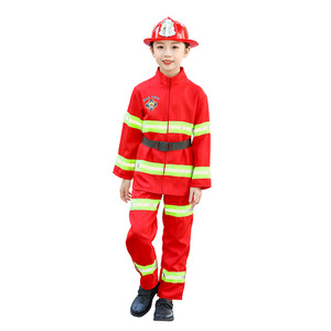 Disfraz de Bombero para Niños, Traje de Navidad, Halloween, Cosplay, Día de las Profesiones, con Casco y Juguete - Product Image 4