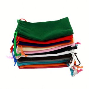 Pochette en velours à prix d'usine pour bracelets, bijoux, colliers et perles – Sac à bijoux en velours avec cordon de serrage - Product Image 4