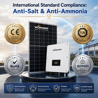 1KW 5KW 10KW Hybrid-Solarstromsystem QX--1-10KW Komplett mit Lithium-Ionen-Batterie und Monokristallinen PV-Modulen für Zuhause