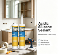 Mastic silicone acide GP direct usine, colle étanche pour l'étanchéité des joints de verre et de cadre en aluminium de fenêtre, adhésif de construction