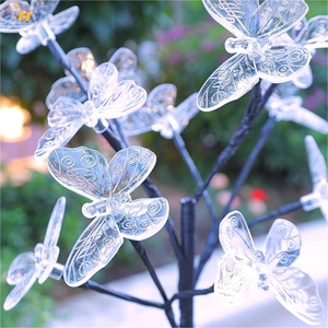 12LED Solar Multicolor mariposa LED luz estaca 8 modos Solar mariposa jardín luces Solar jardín estaca luces para decoración de Patio - Product Image 2