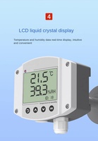 Sensor de Temperatura y Humedad para Ductos, Industrial, de Alta Precisión, con Pantalla LCD y Transmisor RS485, OEM, de Plástico, para Aire Acondicionado