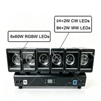 FEIYUEYUE 6X60W RGBW+84X2W CW&WW LED Moving Head Matrix Beam Bar Light DMX512 Control CRI90 DJ Club Live Stage Event Lighting