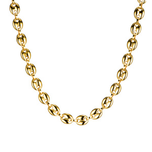 11mm grains <span class=keywords><strong>de</strong></span> <span class=keywords><strong>café</strong></span> lien chaîne colliers pour hommes en acier inoxydable corde lien chaîne colliers mode Hip Hop bijoux - Product Image 2
