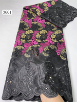 3661 Vente en Gros Dernière Nouveauté Dentelle de Voile Suisse Autrichien en Suisse, Tissu de Dentelle Français Africain Dubaï Nigéria (Lafaya) pour Femmes