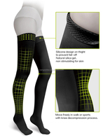 Bas de contention anti-varices 20-30 mmHg pour femmes, grande taille, en Spandex/Nylon, hauteur genou