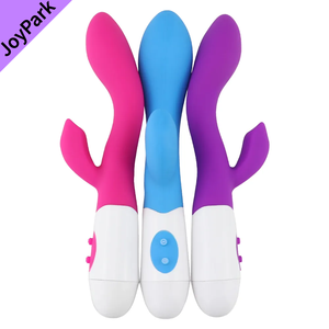 JoyPark Starker Rosa Silikon Wasserdichter IPX5 Vibrierender 30-Gang USB Wiederaufladbarer AV Doppelmotor Massagestab G-Punkt <span class=keywords><strong>Vibrator</strong></span> - Product Image 6
