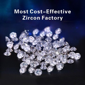 Junyuan đồ trang sức Hot Bán 3A Zircon kích thước nhỏ Vòng Brilliant cut 0.8-3.0 Mét Trắng Loose Cubic Zirconia đá quý CZ Đá - Product Image 5