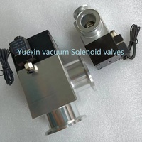 Válvula Solenoide de sellado de acero inoxidable, válvulas de obturador deslizante de puerta, KF CF ISO