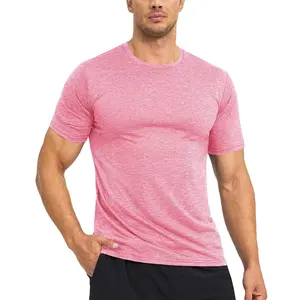 사용자 정의 로고 체육관 운동 달리기 운동 반소매 스포츠 셔츠 빠른 건조 티셔츠 폴리에스터 스포츠 티셔츠