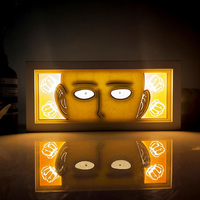 Boîte à lumière LED Anime de haute qualité 26x10x5cm, sculpture sur papier 3D, design personnalisé, lampe de nuit USB pour la décoration de la chambre et du bureau