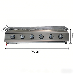 Barbecue à gaz en acier inoxydable à six brûleurs de la marque FUQI, personnalisable, de haute qualité, pour l'extérieur, garantie 1 an, facile à utiliser - Product Image 6
