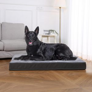 Tapis orthopédique pour chien en mousse à mémoire de forme avec housse en velours amovible et lavable, tapis de lit en sherpa résistant à l'eau pour chiens - Product Image 6