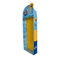 Étagère d'affichage en carton ondulé pour magasin de détail, avec crochets, pour jouets personnalisés, Power Wing, Pegboard