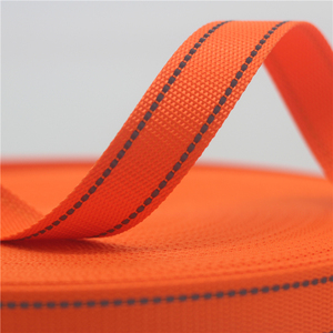 100% poliestere sport all'aperto riflettente guinzaglio cane nastro leggero lavorazione indumento accessori collare per animali domestici cintura nastro diretto - Product Image 3