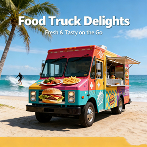 Camion de nourriture commercial rétro en aluminium jaune vif pour café, thé au lait, glace, hot-dogs et restauration rapide - Product Image 2