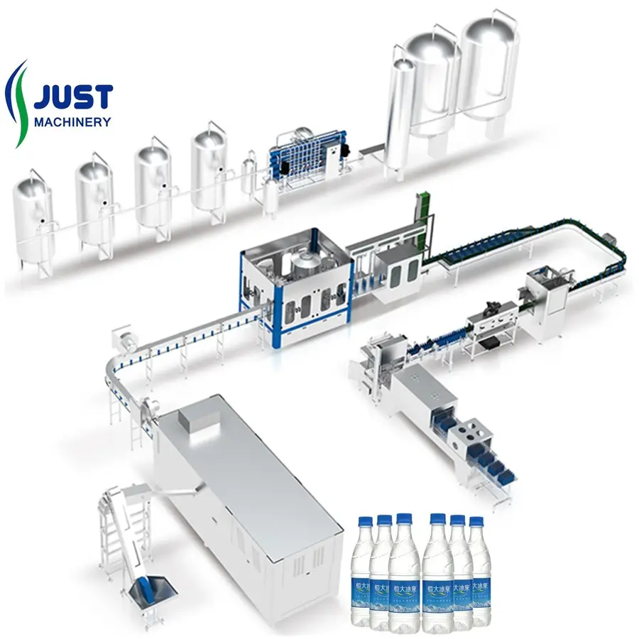 CE completa completa automatica di imbottigliamento di acqua progettazione di impianti