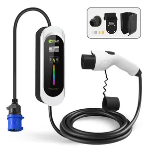 Zencar Model E GBT charger 32A evse 7.4KW portable ev car charger with type B RCD for China car with GB/T plug