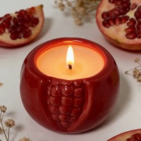 Bougie parfumée en céramique en forme de grenade de luxe, style classique, pour la fête des pères et le Nouvel An chinois, décoration de la maison