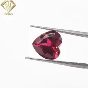 Hot Sale Product 5A Heart Cut Lab Grown Ruby Loose Gemstone Synthetic Ruby Stone For Jewelry