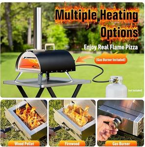Horno <span class=keywords><strong>de</strong></span> Pizza para Exteriores <span class=keywords><strong>de</strong></span> Venta Directa <span class=keywords><strong>de</strong></span> Fábrica 2025, Construcción <span class=keywords><strong>de</strong></span> Hierro, Horno <span class=keywords><strong>de</strong></span> Camping a Leña y Gas, Portátil e Independiente con Indicador <span class=keywords><strong>de</strong></span> Temperatura - Product Image 4