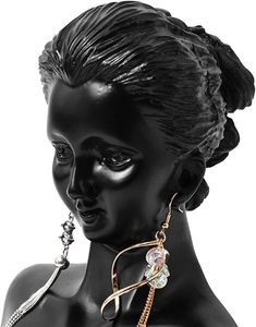 Expositor de Resina Negra para Joyería, Soporte para Exhibición de Aretes y Collares, para Tiendas de Joyería - Product Image 3