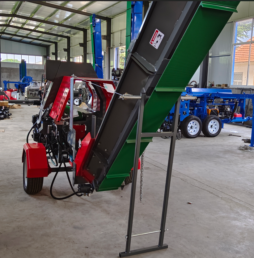Powerful 20-Ton Gasoline Log Splitter | Towable Firewood Processor with ...