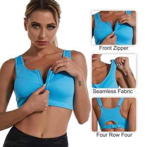 Sujetador deportivo con cremallera para mujer, gran oferta, hebilla ajustable, de Yoga Top, belleza, espalda, gimnasio, Fitness, sujetador de entrenamiento transpirable para mujer - Product Image 3