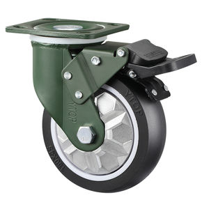 4-Zoll 5-Zoll <span class=keywords><strong>6</strong></span>-Zoll 8-Zoll-Gummi Hoch leistungs mit Brems wagen Rädern Richtungs-Polyurethan-Nachlauf - Product Image 3