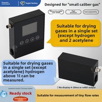 Débitmètre numérique intelligent micro-thermique en acier inoxydable pour gaz et liquides (air comprimé, oxygène, hydrogène, hélium, propane)
