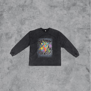 Camiseta de Manga Larga con Estampado de Serigrafía Personalizada para Hombre, Sudadera Holgada de Estilo Urbano - Product Image 3