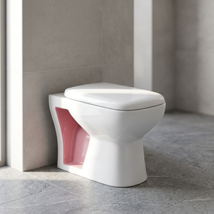 Siège de toilette WC en céramique double couleur, style rétro rustique moderne européen, pour salle de bain - Product Image 1